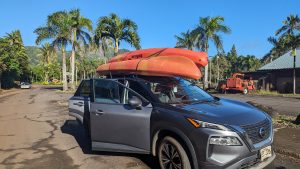 Car top up to #2 kayaks the short distance to the other side of the Wailua River