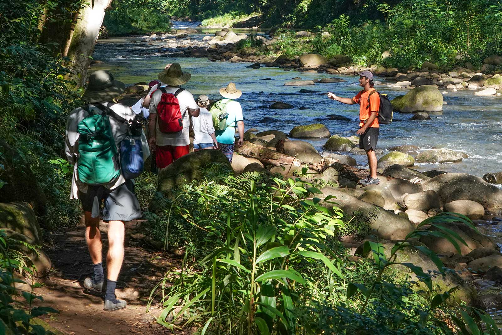 Wailua Sacred Falls Hiking Along the River