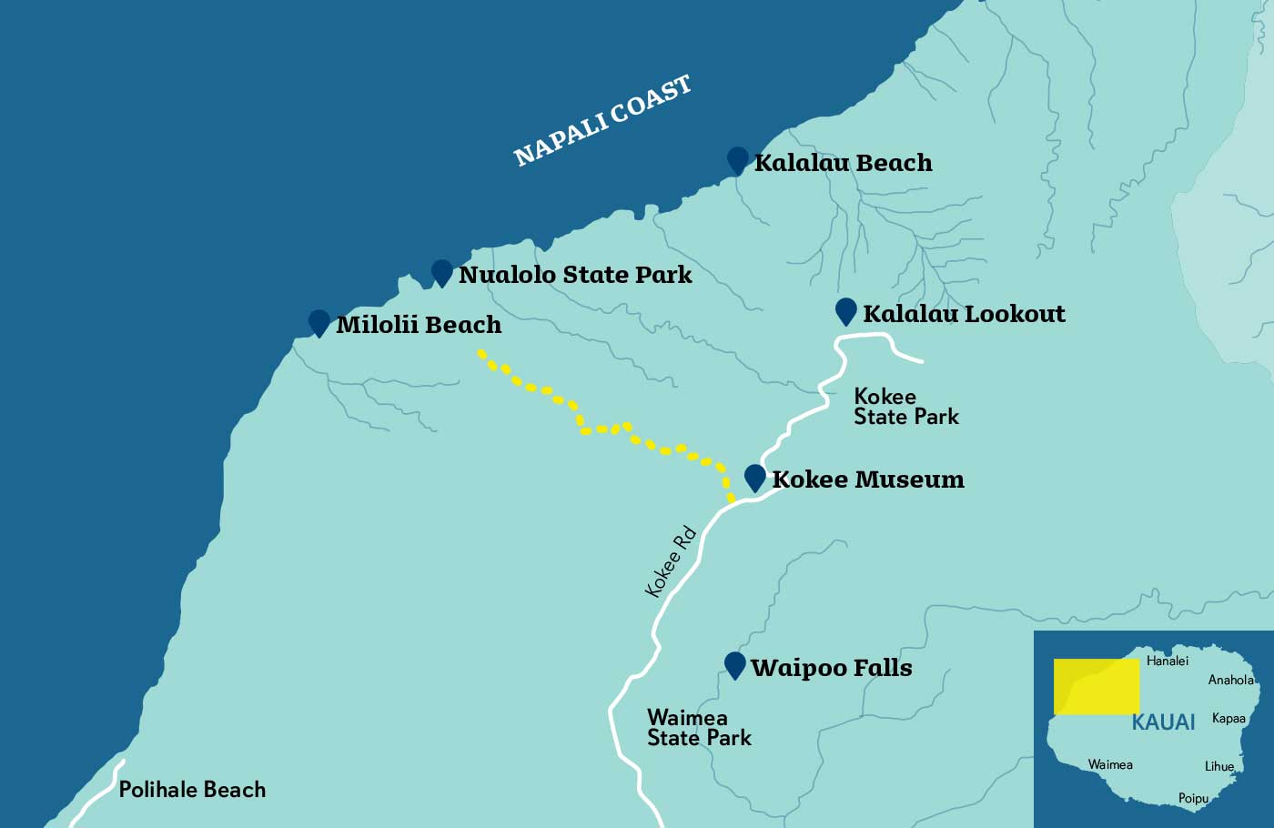 Hiking Nualolo Ridge Trail Map