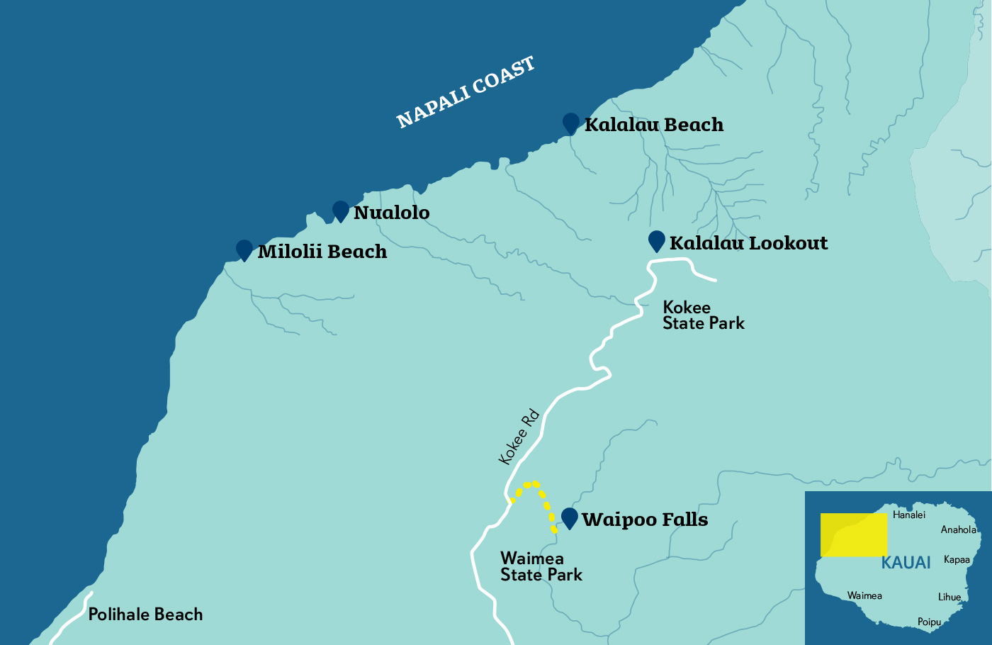 Hiking Waipoo Falls Trail Map